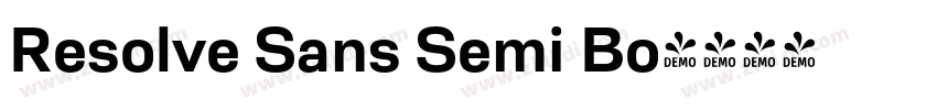 Resolve Sans Semi Bo字体转换